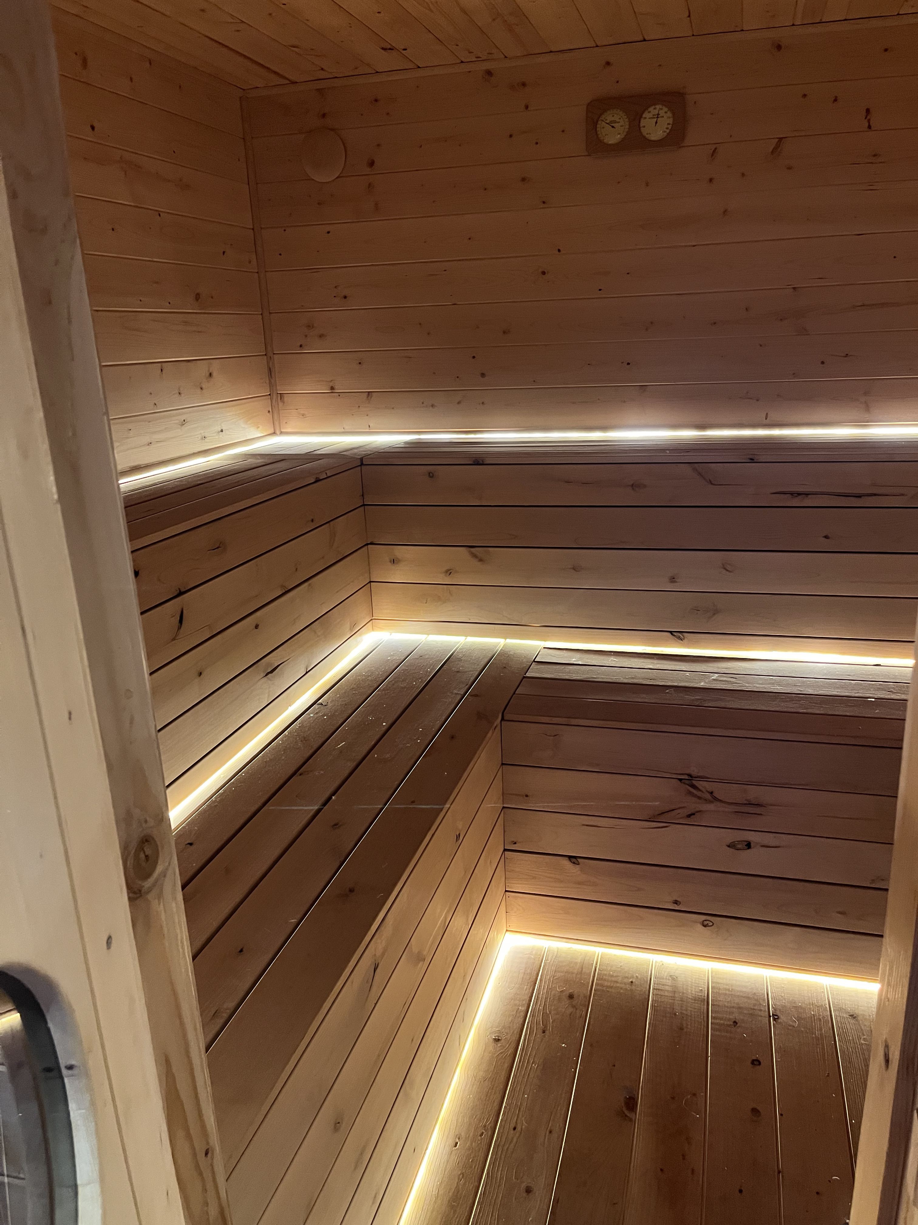 Authentic Finnish sauna interior